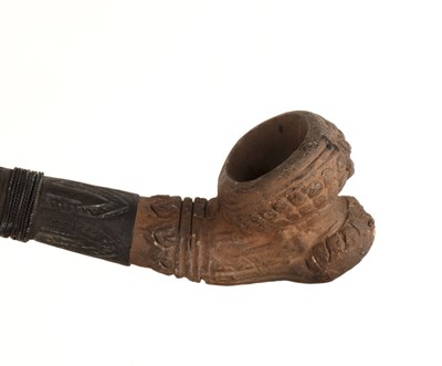 Lot 410 - Three various opium pipes Chinese, late 19th...