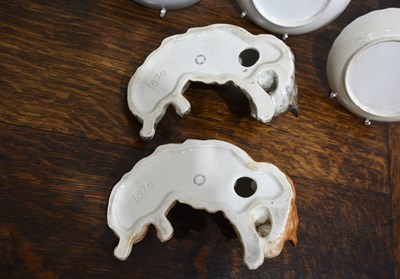 Lot 459 - Two Beswick cats the first cat grey, the...