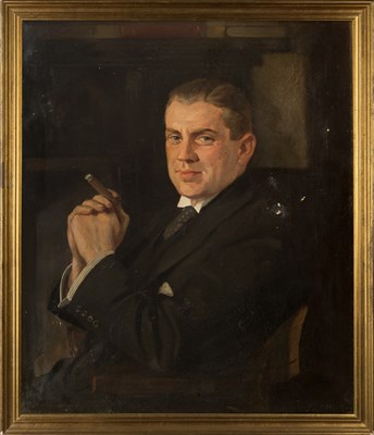 Lot 518 - S * Abbi (?) A seated gentleman with cigar,...