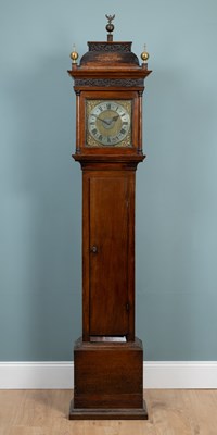 Lot 275 - A mid to late 18th-century oak longcase clock