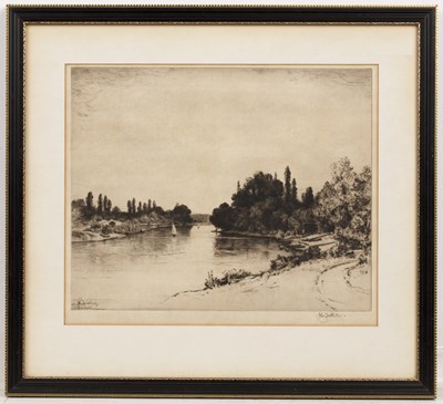 Lot 98 - John Fullwood (1854-1931) 'River Thames'; and...