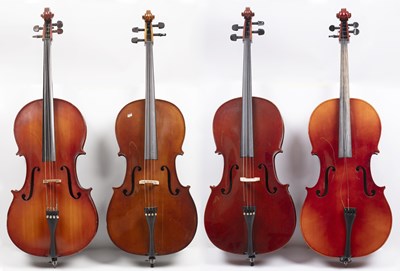 Lot 137 - A Stentor Conservatoire cello, with two piece...