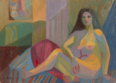 Lot 499 - Eleonore Reinhold (1905-1984) Seated nude,...