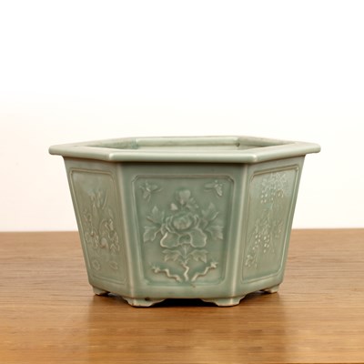 Lot 460 - Celadon jardiniere/planter Chinese of...