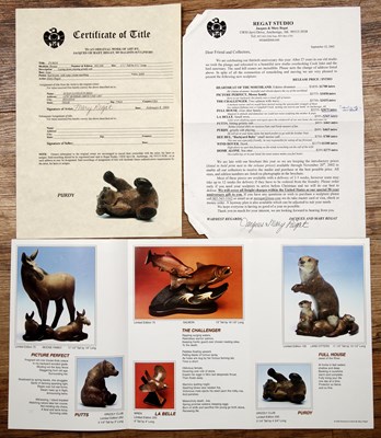 Lot 113 - Mary Regat (b.1943) 'Purdy (Bear cub)', cold...