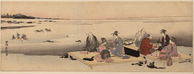 Lot 324 - Katsushika Hokusai (1760-1849) 'The picnic',...