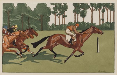 Lot 86 - Charles Ancelin (1863-1940) Horse racing...