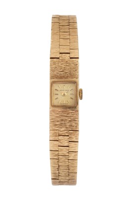 Lot 340 - A lady's 9ct gold bracelet watch by...