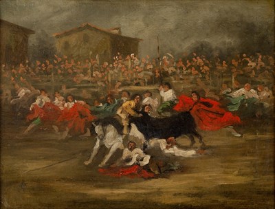 Lot 158 - Spanish school (19th century) Bull fighting...