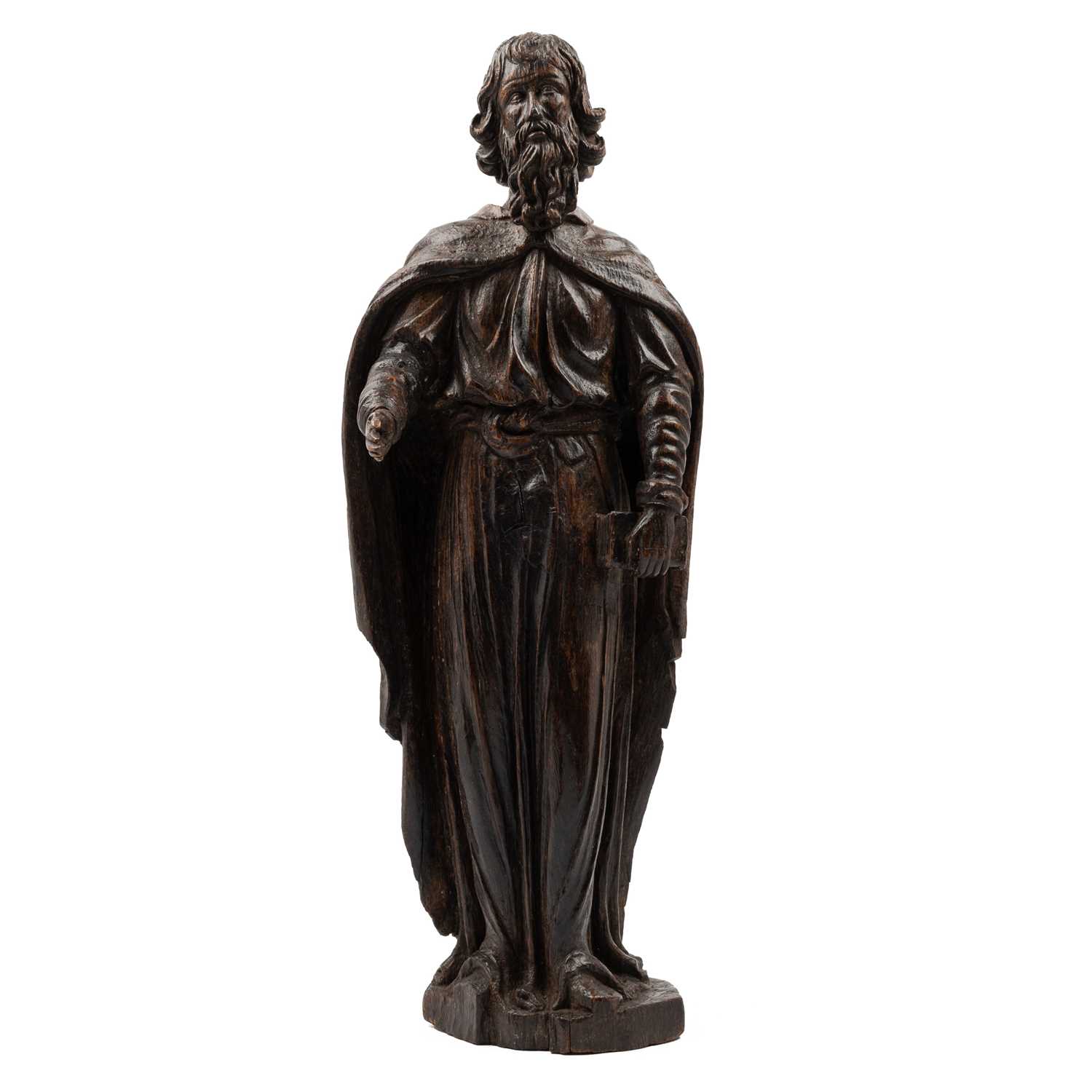 Lot 333 - A 17th century carved oak figure of a Saint