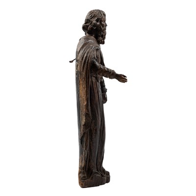 Lot 333 - A 17th century carved oak figure of a Saint