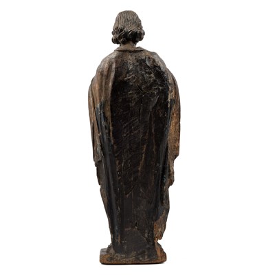 Lot 333 - A 17th century carved oak figure of a Saint