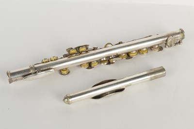 Lot 107 - A white metal piccolo, 'Migmal', inscribed G.R....