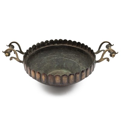 Lot 479 - A 19th century hammered copper bowl