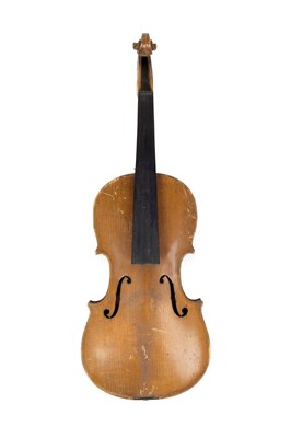 Lot 109 - A late 19th century German 3/4 size violin,...