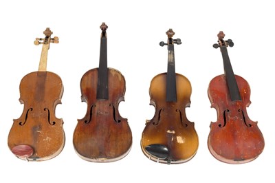 Lot 111 - A late 19th century German 3/4 size violin,...