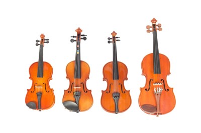 Lot 112 - A modern Japanese 1/16 size violin, with...