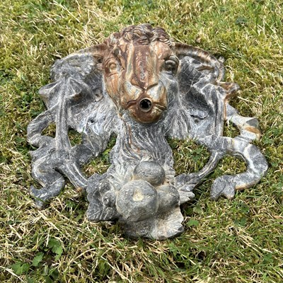 Lot 1382 - An antique ram's head fountain