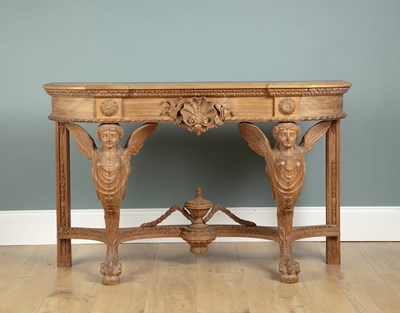 Lot 237 - A modern Italian hardwood classical-style console table