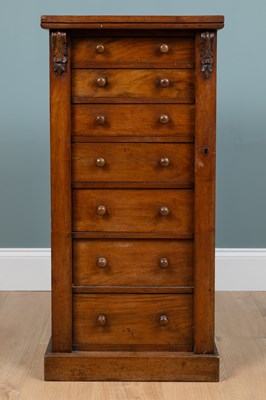 Lot 113 - A Victorian mahogany Wellington chest