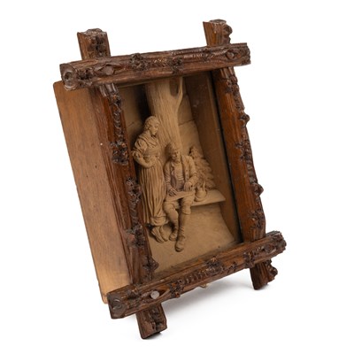 Lot 487 - A Swiss limewood diorama