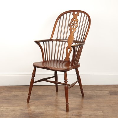 Lot 63 - Windsor chair ash and elm, spindle back with...