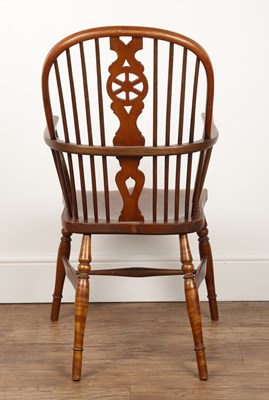 Lot 63 - Windsor chair ash and elm, spindle back with...