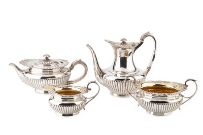 Lot A George V silver four piece tea and coffee...