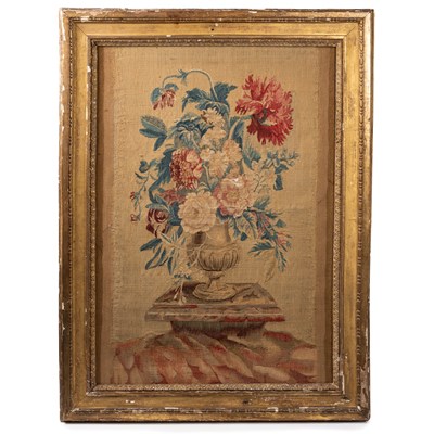 Lot 402 - A 19th century French needlework panel