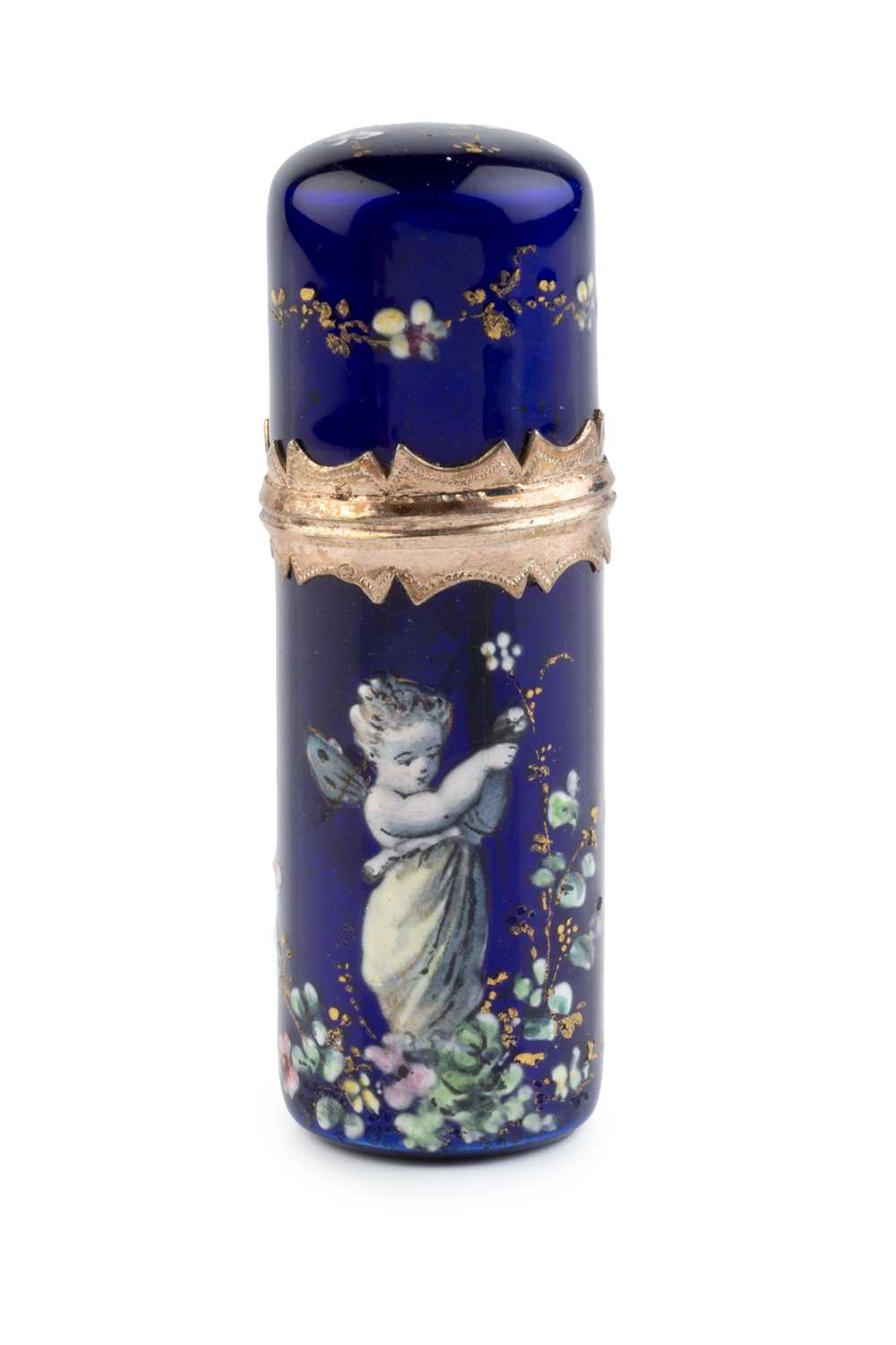 Lot 519 - A 19th century French Limoges enamel scent...
