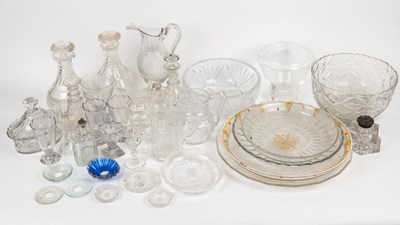 Lot 357 - A collection of antique and later glass