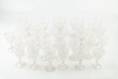 Lot 370 - A part service of Stuart crystal table glass,...