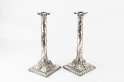 Lot 266 - A pair of 19th century silver plated...