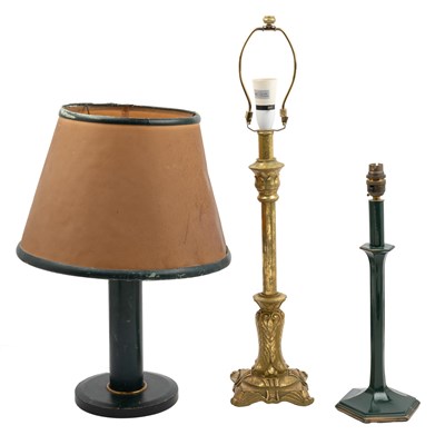 Lot 161 - A collection of three table lamps