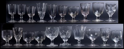 Lot 660 - A collection of twenty antique wine glasses