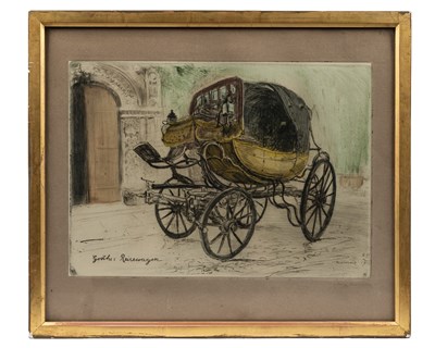 Lot 50 - Ludwig Michalek 'Goethes Reiswagen'