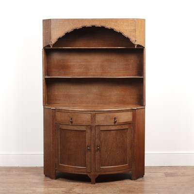 Lot 72 - 20th Century  limed oak, dresser with shaped...