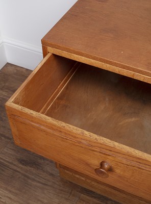 Lot 22 - 1930's oak, storage unit with cupboard and...