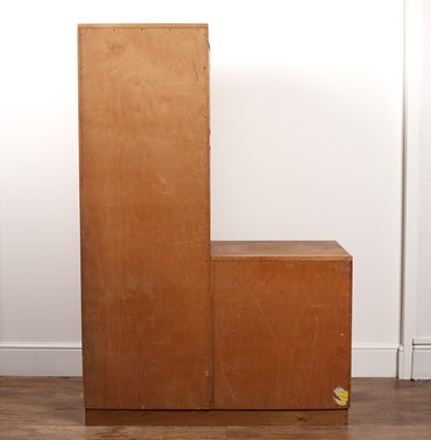Lot 22 - 1930's oak, storage unit with cupboard and...