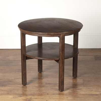 Lot 12 - Heals oak, circular topped table with...