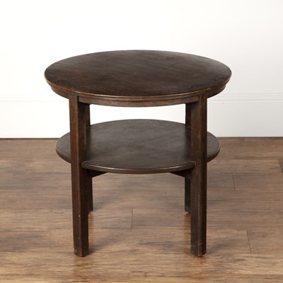 Lot 12 - Heals oak, circular topped table with...