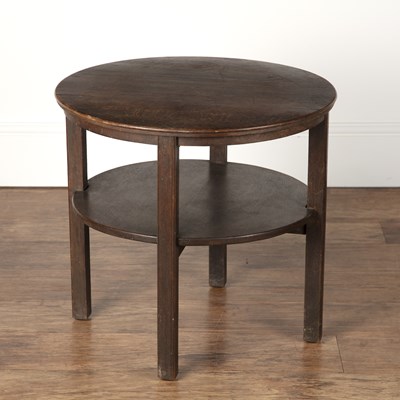 Lot 12 - Heals oak, circular topped table with...