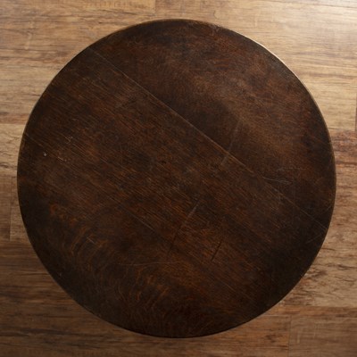 Lot 12 - Heals oak, circular topped table with...