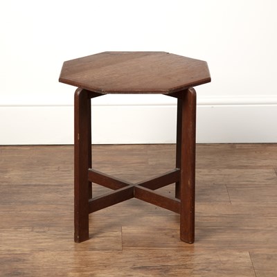 Lot 16 - Cotswold School  oak, octagonal topped table,...