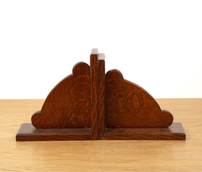 Lot 45 - Art Deco style pair of stained bookends,...