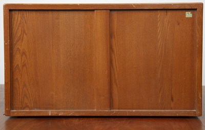 Lot 41 - Ercol elm, desktop or compact bureau, with a...