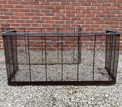 Lot 1455 - Two 19th century brass and iron nursery fenders