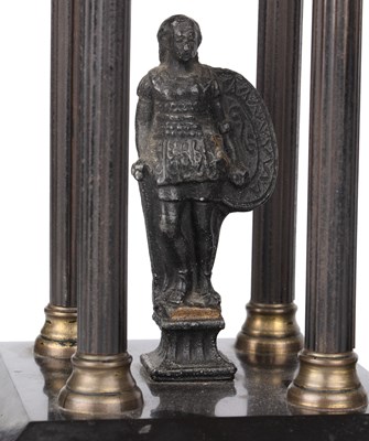 Lot 707 - A pair of French 19th century black slate  ornaments