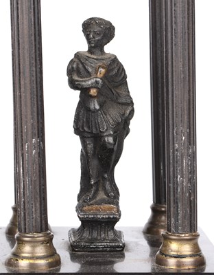 Lot 707 - A pair of French 19th century black slate  ornaments