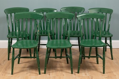 Lot 666 - A set of seven kitchen chairs